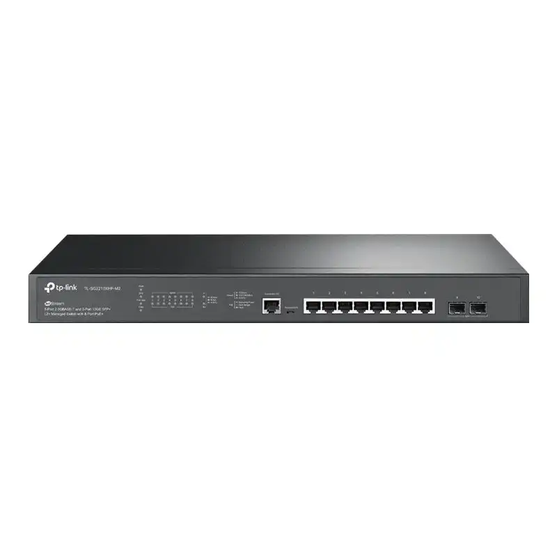 TP-Link JetStream - V1 - commutateur - Géré - 8 x 10 - 100 - 1000 + 2 x SFP+ - Montable sur rack - ... (TL-SG3210XHP-M2)_1